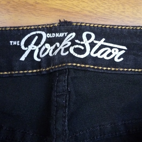 OLD NAVY Rock Star Black Stretch Jean's, 6R - Picture 2 of 4